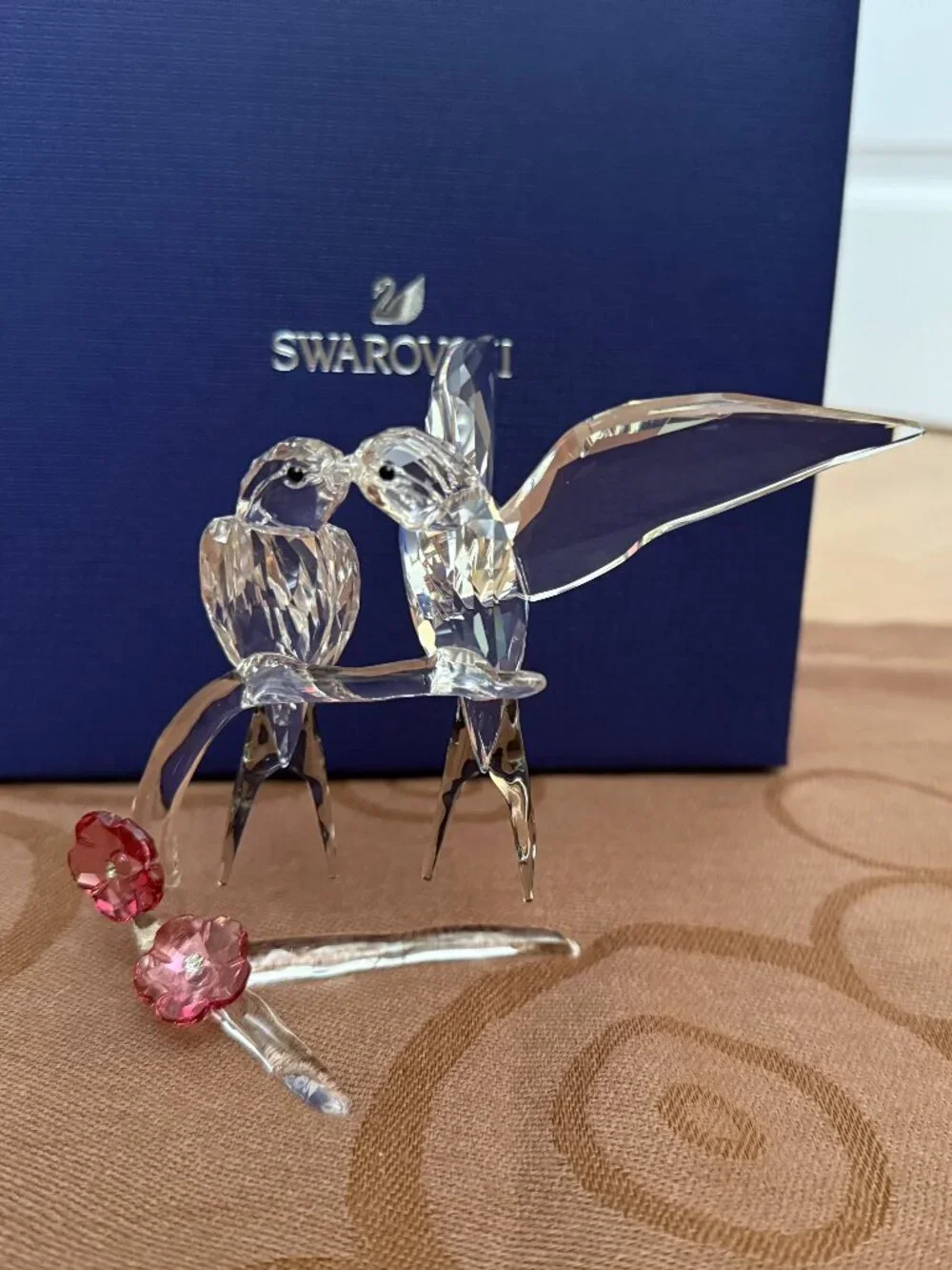 Swarovski Swallows on Crystal Branch Figurine